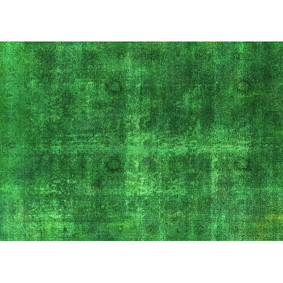 Ahgly Company Indoor Rectangle Oriental Green Industrial Area Rugs, 4' x 6'