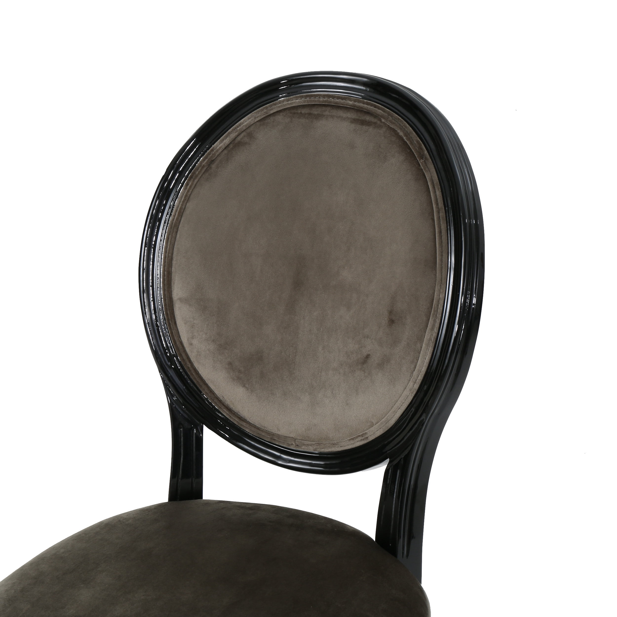 Noble House Max Indoor Contemporary Velvet Dining Chairs, Set of 4, Gray