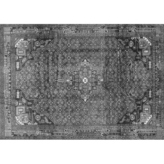Ahgly Company Indoor Rectangle Persian Gray Traditional Area Rugs, 5' x 8'