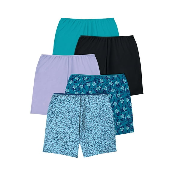 Comfort Choice Women's Plus Size 3-Pack Stretch Cotton Boxer Boyshort By Comfort Choice