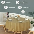 thumbnail image 5 of (12 Pack) Gold Premium Round Heavy-Duty Plastic Table Covers (Reusable), 5 of 6