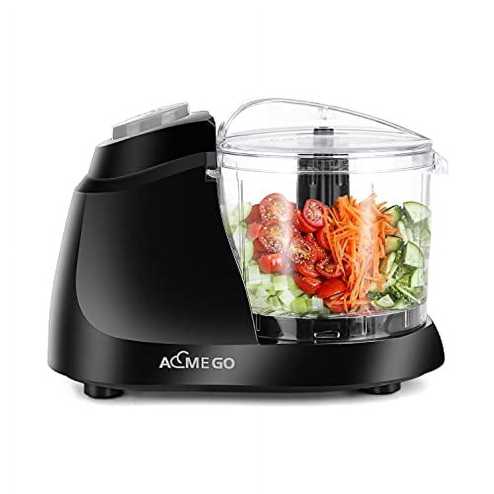 Mini Food Processor 1.5 Cup Meat &Vegetable Electric Food Chopper Detachable Small Food Grinder with Stainless Steel Blade for Dicing Mincing Blending Puree