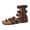 Coffee, variant on Womens Roman Retro Cork Footbed Flip Flops with Side Zipper Beach Comfortable Orthotic Platform Wedge Mid Calf Fisherman Gladiator Walking Sandals Summer White Size 6