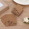 thumbnail image 4 of Tarjeta de exhibición de aretes, 100 piezas Tarjeta de embalaje de aretes con patrón de flores Tarjeta de exhibición Rendimiento inigualable, 4 of 9