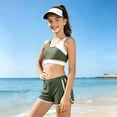 thumbnail image 5 of Swimsuits Girl's 3 Piece Bikini Swimwear with Shorts Summer Girls Swimwear Toddler Girl Bathing Suit 5-6 Years, 5 of 6