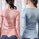thumbnail image 3 of Camisas deportivas de manga larga para correr Camisas sexy de secado rápido para gimnasio y fitness-YuJia, 3 of 5