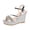 1Silver, variant on Glitter Sequin Wedges Heels for Women Strappy Platform Sandals Open Toe Non Slip Wedding Party Prom Dress Shoes Elegant Summer Pumps Shoes Silver Size 9