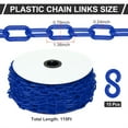 thumbnail image 2 of Uxcell Blue Plastic Chain, 115 ft 6mm Safety Barrier Chain for Crowd Control, 2 of 7