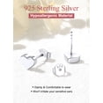 thumbnail image 5 of FOCALOOK Heart Stud Earrings 925 Sterling Silver Hypoallergenic Small Mini Dainty Minimalist Earring Suds for Women Jewelry Gifts, 5 of 10