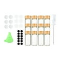 thumbnail image 1 of Lipstore Glass Spice Jars with Wooden Lids Kitchen Empty Glass Spice Jars with Labels 12pcs, 1 of 8