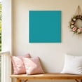 thumbnail image 6 of Canvas Wall Art, Teal Framed Canvas Prints for Bathroom Desk, Turquoise Pure Teal Small Gallery Wrapped Wall Decor for Home Office, Gifts, 8"x8" Ship Next Day, 6 of 9