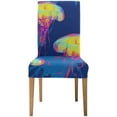 thumbnail image 2 of ZHANZZK Funny Jellyfish Stretch Chair Cover Protector Seat Slipcover for Dining Room Hotel Wedding Party Set of 6, 2 of 6