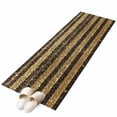 thumbnail image 2 of Black Golden Striped Runner Rug 2x6 FT, Non Slip Hallway Rugs, Luxury Farmhouse Stripes Washable Soft Floor Carpet Non-Shedding Throw Runner Carpet Long Rug for Entryway Kitchen Bedside Sliding Door, 2 of 8
