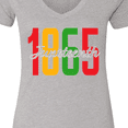 thumbnail image 4 of Inktastic 1865 Juneteenth Women's V-Neck T-Shirt, 4 of 5