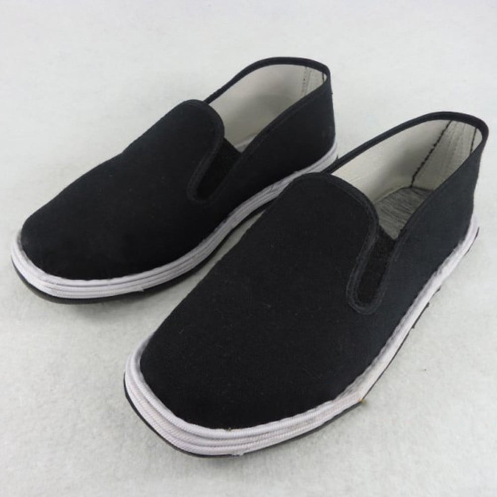 black canvas non slip shoes