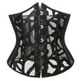thumbnail image 2 of Women's Lace up Bustier Top Burlesque Basque Shaper Boned Corset Plus Size Bridal Lingerie Lace up Overbust Ladies Gothic Casual Sexy Corsets Tank Top Shapewear, 2 of 7