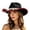 Black, variant on Western Diva Cowboy Hat for and Jazz Fedora Style Party Hat for Stage Dance Performances and Western Leather Hats for Men Western One Size