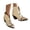 White, variant on Women Ankle Booties Snakeskin Studded Pointed Toe Chunky High Heel Fashion Office Party Dress Boots