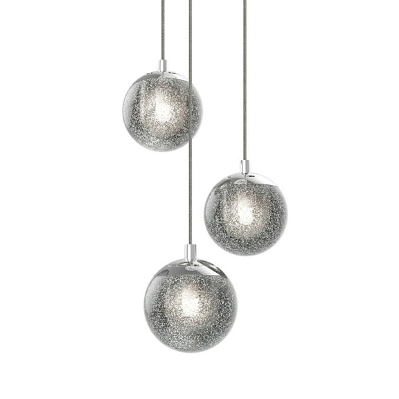 Sonneman 2962 Champagne Bubbles 3 Light 8-1/2" Wide Led Multi Light Pendant - Chrome