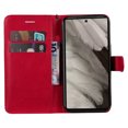 thumbnail image 3 of for Google Pixel 8 Pro Wallet Case, with Credit Card Holder and Wrist Strap, RFID Blocking PU Leather Flip Magnetic Cell Phone Cover Case for Google Pixel 8 Pro, Red, 3 of 8