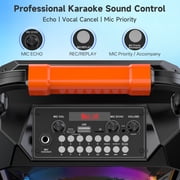 FanFun Karaoke Machine for Kids Adults , 40W Home Karaoke Speaker System with TV Connection, 6.5'' Bluetooth Speaker with 2 Mics, Dj Light, T17-T