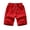 Red, variant on zeranth Men Shorts Solid Color Loose Elastic Waist Colorfast Students Shorts for Daily Wear