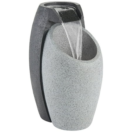 Prom Deck Falls John Timberland Modern Outdoor Floor Water Fountain with Light LED 25