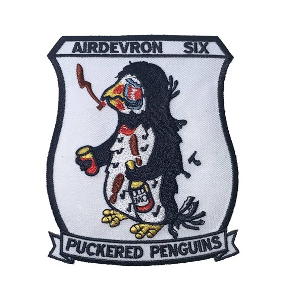 VX-6 AIRDEVRON SIX PUCKERED PENGUINS Patch – Plastic Backing