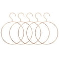 thumbnail image 2 of 5 Pcs Cintres Ronds en Fer Cintres Ronds Créatifs pour Foulards Cintre Rond en Métal (Or Rose), 2 of 8