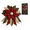 03# A, variant on Festive Quilted Christmas Door Hanging DIY Sewing Kit – 3D Bow Craft with Poinsettia & Plaid, Complete Fabric Batting Thread, Patchwork Decor for Home