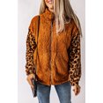 thumbnail image 2 of POGLIP Manteau Sherpa à Manches Raglan Léopard Marron pour Femmes, 2 of 6