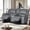 Gray, variant on Ellesophas 2-Seat PU Leather Manual Living Room Loveseat Adult with Footrest, Storage Console & 2 Cup Holders, Perfect for Living Room & Home Theater,Black