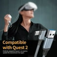 thumbnail image 4 of Mistaha Câble de Liaison VR Tressé Gris Argenté 5m avec Interface USB vers Type-C, 4 of 7