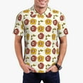 thumbnail image 5 of Yiaed Sunflowers And SkullPrint Men's Short Sleeve Polo Shirt,Golf Polo for Men Three-Button Golf Shirt Athletic Casual Collared T-Shirt- Large, 5 of 7