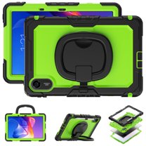 For Xiaomi Redmi Pad 2 11 inch 2025, 360 Rotating Shockproof Cover with Stand, Handle, Shoulder Strap, Lime Panel