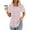 Pink, variant on Giftesty Blouses for Women Dressy Casual Fashionable Women's Casual Short Sleeved Loose Round Neck Printed Top