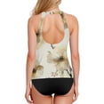 thumbnail image 2 of Women's Swimming Vest Women's Tankini Tops Swimming Vest for Women Soft and Smooth Suitable for Summer Beach Swimming Pool Parties XL Cartoon Cream Flowers, 2 of 7
