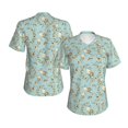 thumbnail image 3 of Yiaed Cute Honeybees Print Women's T Shirt V-Neck Short Sleeve Shirt Casual Breathable Tee Summer Tops-X-Large, 3 of 5