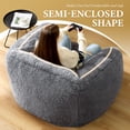thumbnail image 5 of HOMGUAVA Oversized Bean Bag Chair for Adults, Plush Bean Bag Couch Comfy Sofa with Wide Armrests & Soft Memory Foam, Gray, 5 of 7