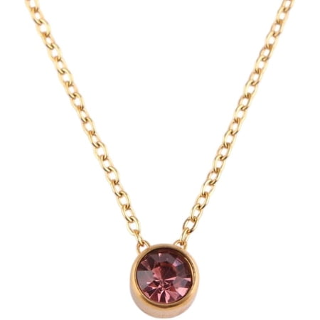 First-class Stainless Steel Pro 12 Birthstones Pendant Necklaces Colorful 12 Month Birthstone Charms For Women Hers Birthday Jewelry Gift[g997]