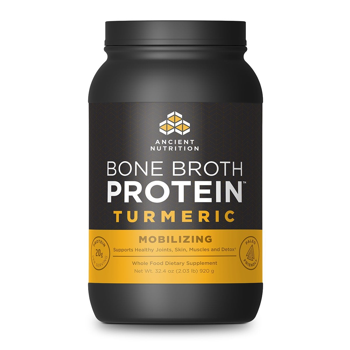 Ancient Nutrition, Bone Broth Protein, Turmeric, 40 ...