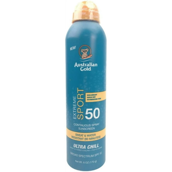Australian Gold X-Treme Sport Continuous Spray Sunscreen SPF 50 6 oz (Pack of 3)