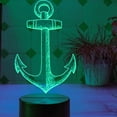 thumbnail image 3 of YSITIANNA 3D Anchor Night Light Led Touch Switch Decor Table Desk Optical Illusion Lamps 7 Color Changing Lights LED Table Lamp Xmas Home Love Birthday Children Kids Decor Toy Gift STNL#3237, 3 of 4