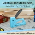 thumbnail image 2 of SHALL Upholstery Staple Gun for Wood, Light-Duty Staple Gun with 1600pcs JT21 Staples 1/4, 5/16, 3/8 inch and Staple Remover - Blue Fabric Stapler Gun for Crafts, DIY, Decoration, 2 of 7