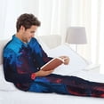 thumbnail image 6 of Sikiie Spooky Halloween Night Scene Mens Pajama Set, Soft Warm Long Sleeve Sleepwear, Cozy Button-Down Pjs for Men-XX-Large, 6 of 7