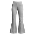 thumbnail image 5 of Sentuca Womens Yoga Sweatpants Soft Drawstring Bootcut Pants High Waisted Fashion Workout Trousers Gray L, 5 of 8