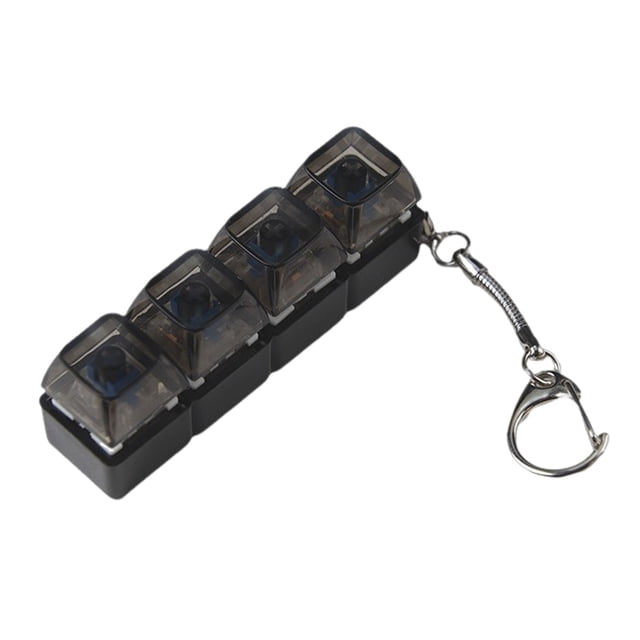 Keycap Clicky Keyboard For Toy Fun And Functional For Toys Keyboard For Keyring LED Light Keychain For Keyboard Brighten Up Day For Toys Keyboard Keyboard For ABS 4-Button Sensory Keychain For Toys C