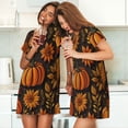 thumbnail image 4 of Lsque Autumn Pumpkin Leaves Pattern Nightgowns for Women Sleep Shirts Short Sleeve Nightshirt Pullover Nightdress Soft Sleepwear Relaxed Fit Nightdress, 4 of 6