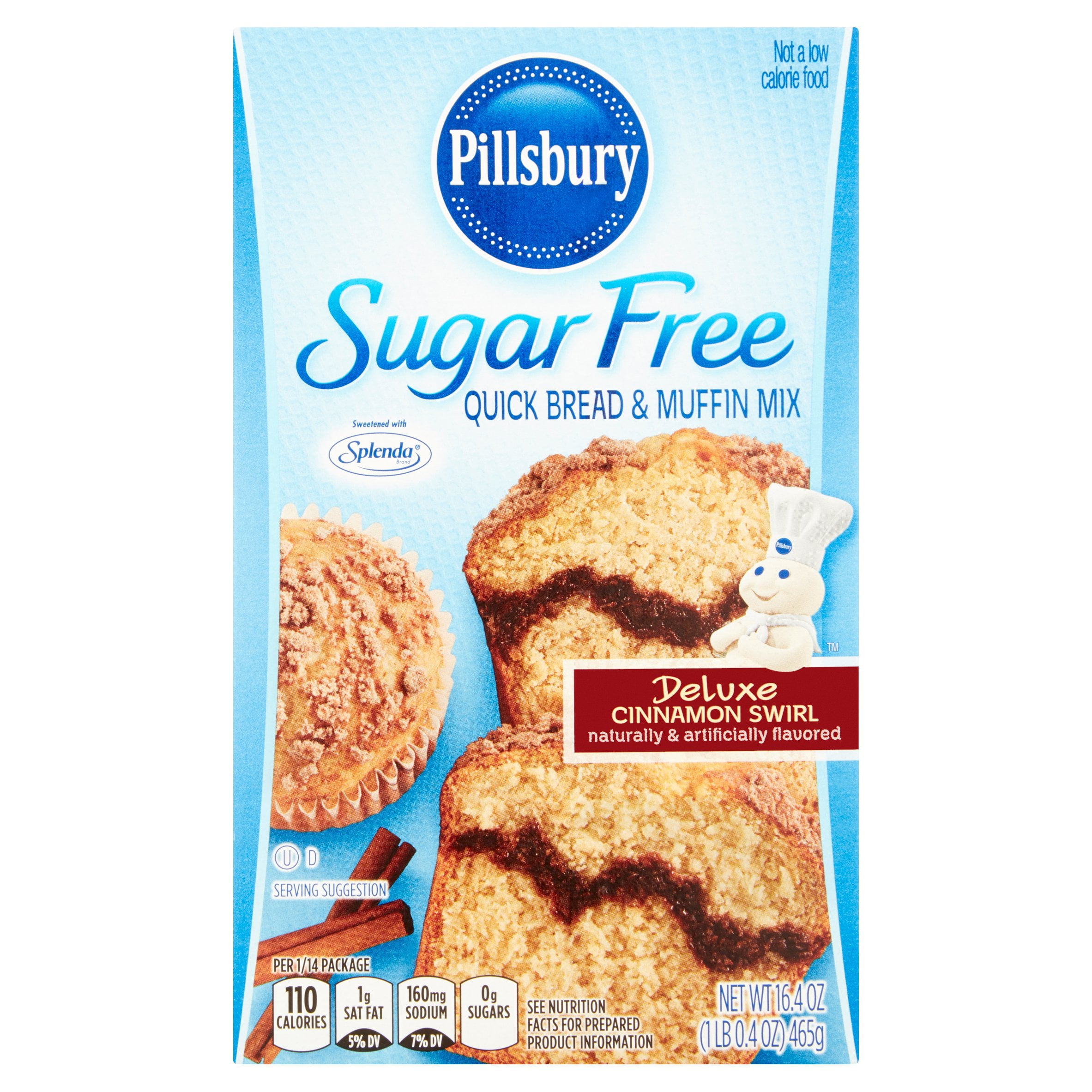 Pillsbury Sugar Free Quick Bread & Muffin Mix Deluxe Cinnamon Swirl, 16.4 OZ by The J.M. Smucker Company