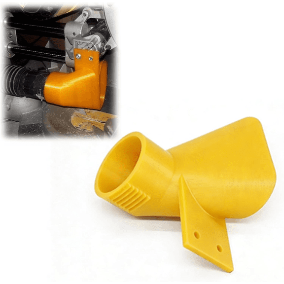 Compatible with Dewalt DW708 Miter Saw Dust Collection Upgrade - 2.65”/2.25” Hose Opening-Workshop Dust Management Accessory (Yellow)